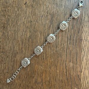 Brighton Silver Bracelet with Intricate Daisy Design